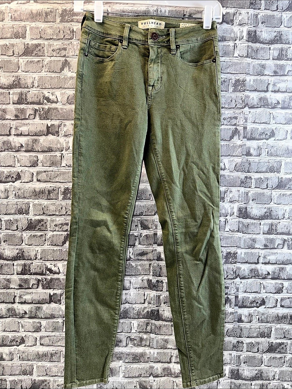 BULLHEAD High-Rise Skinniest Skinny Green Waist I